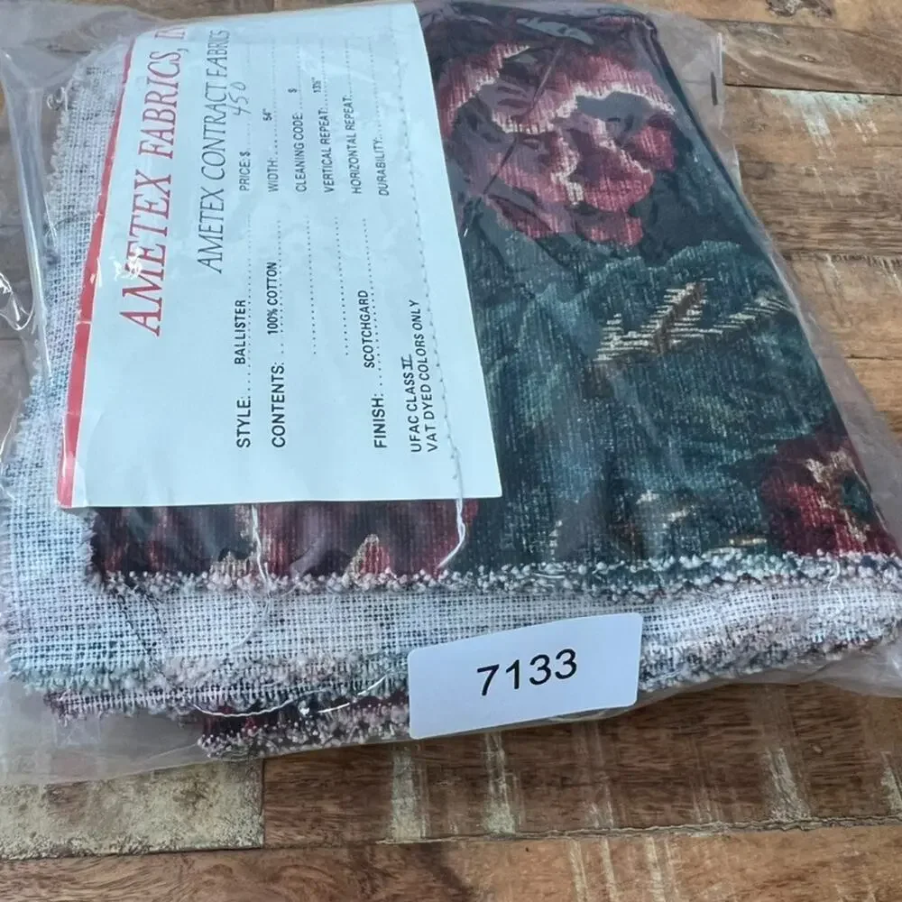 Ametex Fabric Squares 5 Floral Sample Sheets 26.5